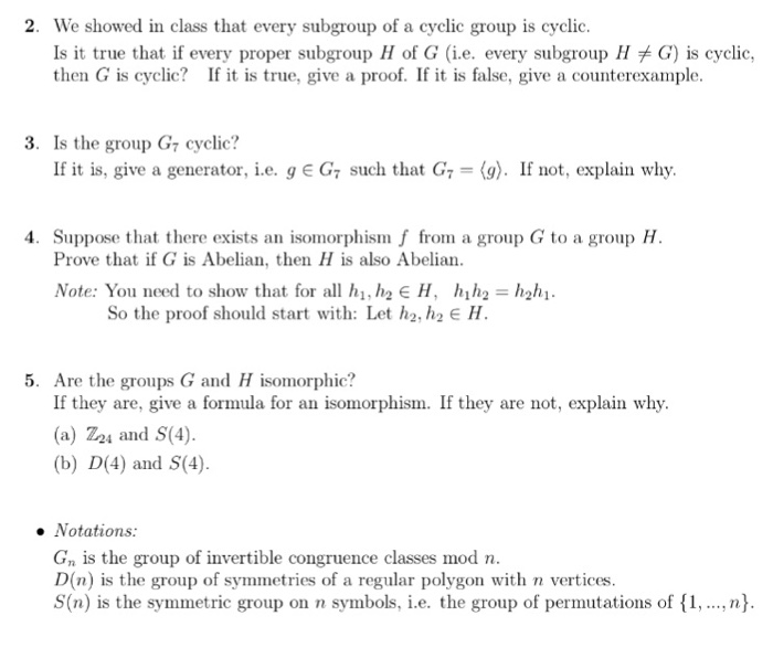 Solved We Showed In Class That Every Subgroup Of A Cyclic Chegg Com
