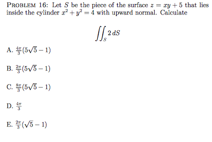 Solved Let S Be The Piece Of The Surface Z Xy 5 That Chegg Com