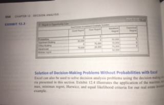 how to use excel qm for maximax decisions