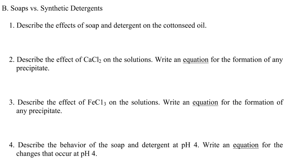 synthetic detergents