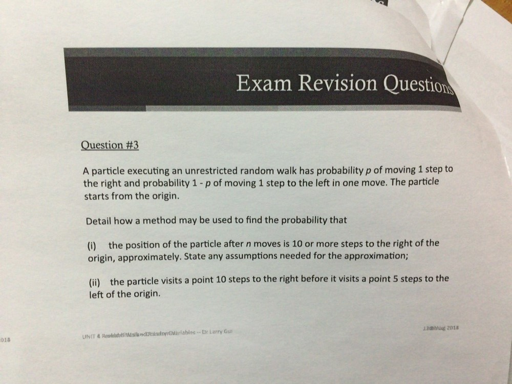 Solved: 018 Exam Revision Question Question #3 A Particle ... | Chegg.com