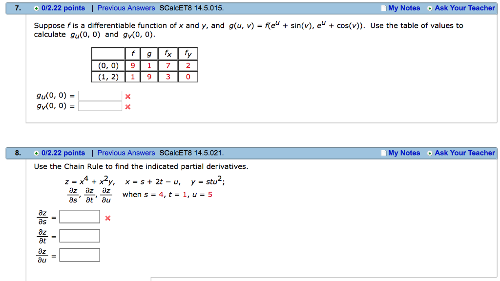 Solved 7 0 2 22 Points Previous Answers Scalcet8 145 0 Chegg Com