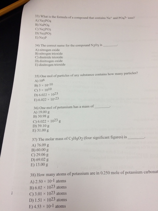 Solved What Is The Formula Of A Compound That Contains Na^+ | Chegg.com