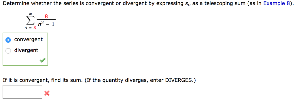 Determine Whether The Series Is Convergent Or Chegg Com