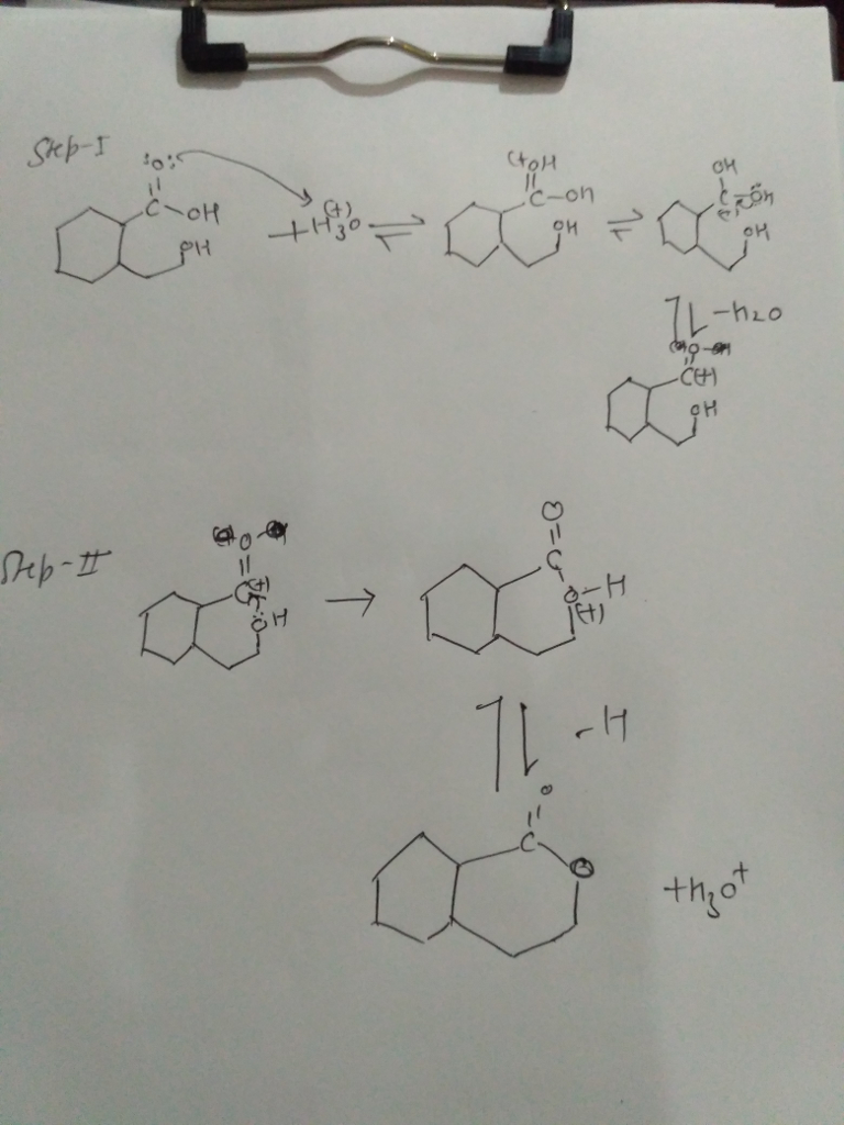 Question & Answer: Propose a mechanism for the formation of this ester. Show the overall reaction and each..... 1