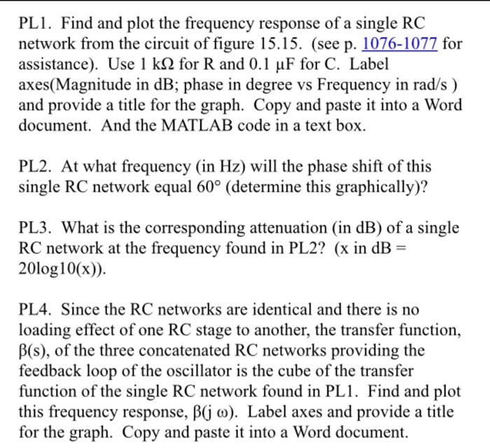 Solved Pl1 Find And Plot The Frequency Response Of A Sin Chegg Com