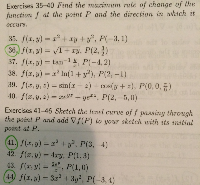 Solved Exercises 35-40 Find the maximum rate of change of | Chegg.com