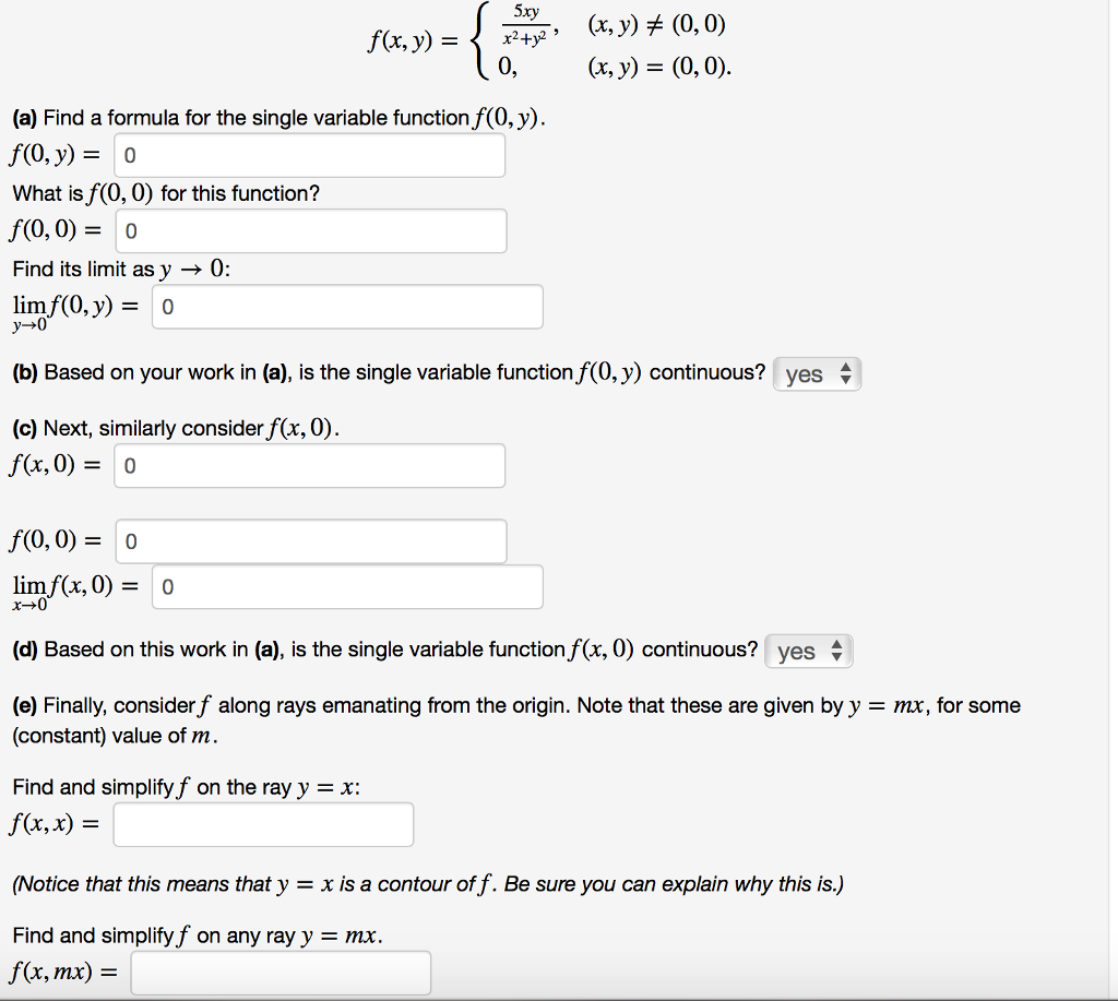 F X Y 5xy X 2 Y 2 X Y Notequalto 0 0 Chegg Com