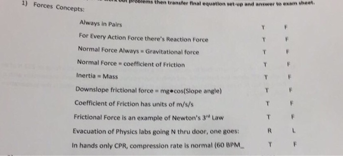 What the mg and normal forses are pair of action reaction forces
