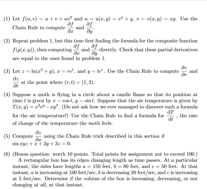 Solved Let F U V U V Uv 2 And U U X Y E X Y Chegg Com