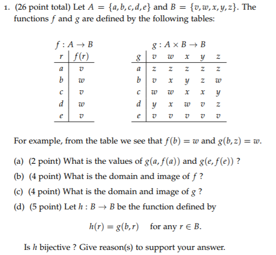 Solved 26 Point Total Let A A B C D E And B V W Chegg Com