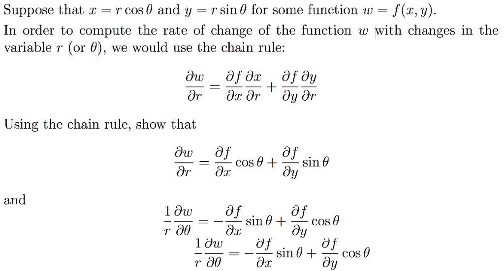 Solved Suppose That X R Cos 8 And Y R Sin 8 For Some Chegg Com