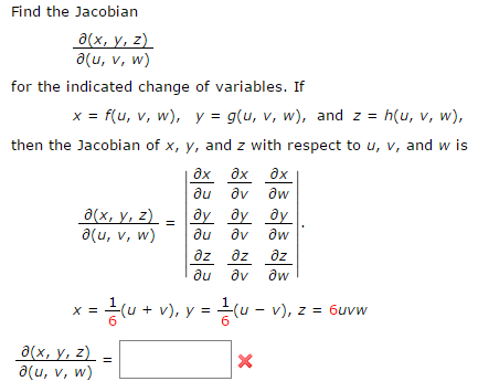 Find The Jacobian Partial Differential X Y Chegg Com