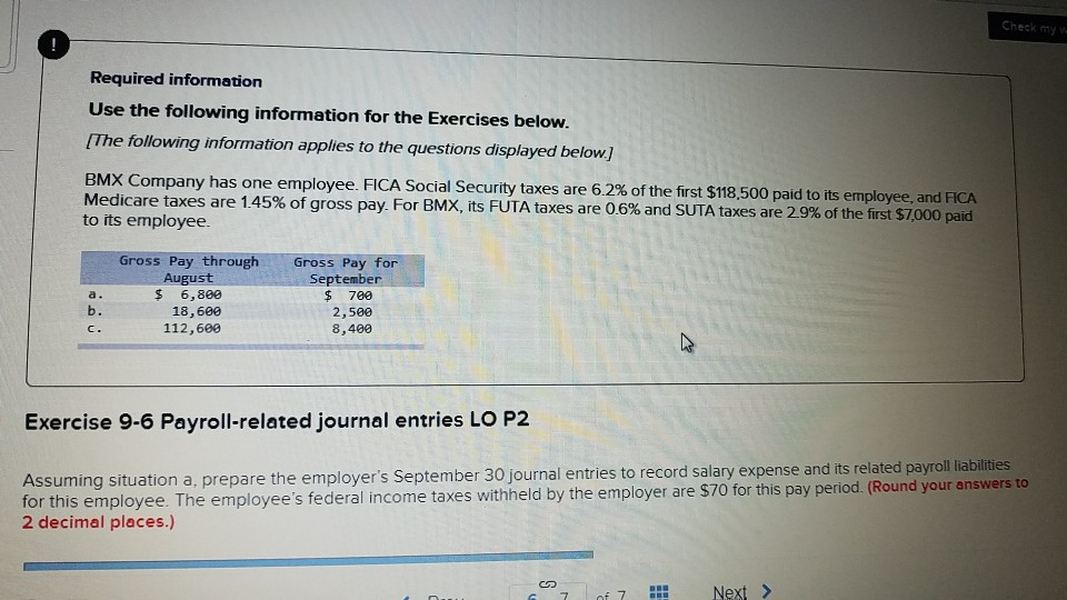 Solved Exercise 9-6 Payroll-related journal entries LO P2 | Chegg.com