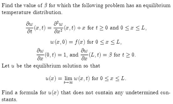 Solved Find The Value Of Beta For Which The Following Pro Chegg Com