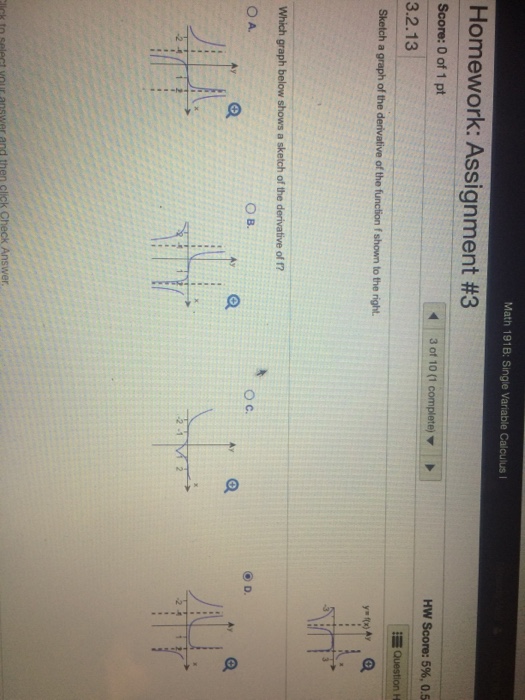 Solved Sketch A Graph Of The Derivative Of The Function F