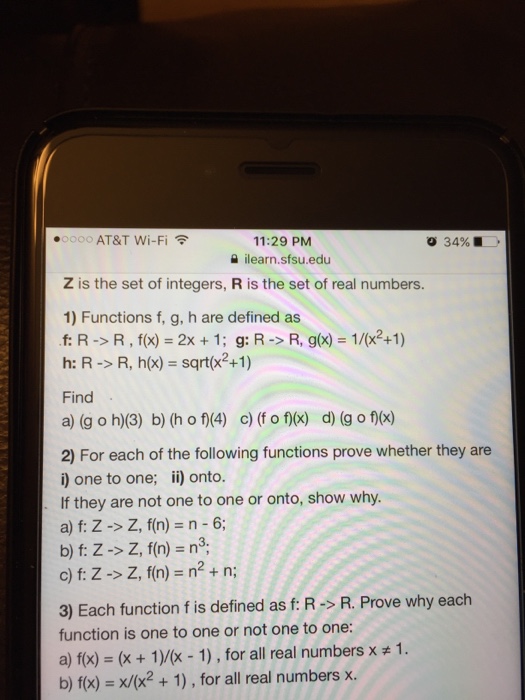 Solved Z Is The Set Of Integers R Is The Set Of Real Num Chegg Com