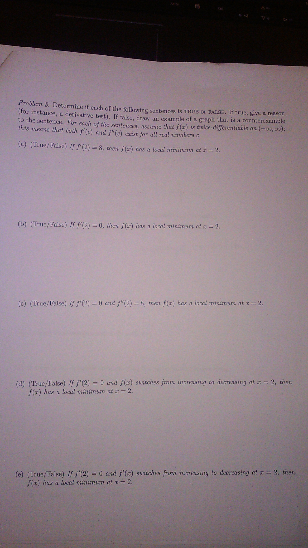 Of Solved: The Following ... Sent Each Determine If 3. Problem