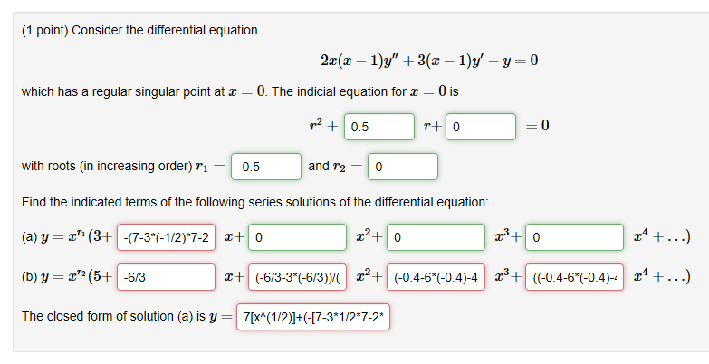 Consider The Differential Equation 2 X X 1 Chegg Com