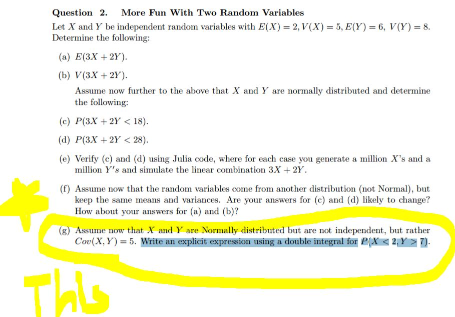 Solved Let X And Y Be Independent Random Variables With E X Chegg Com