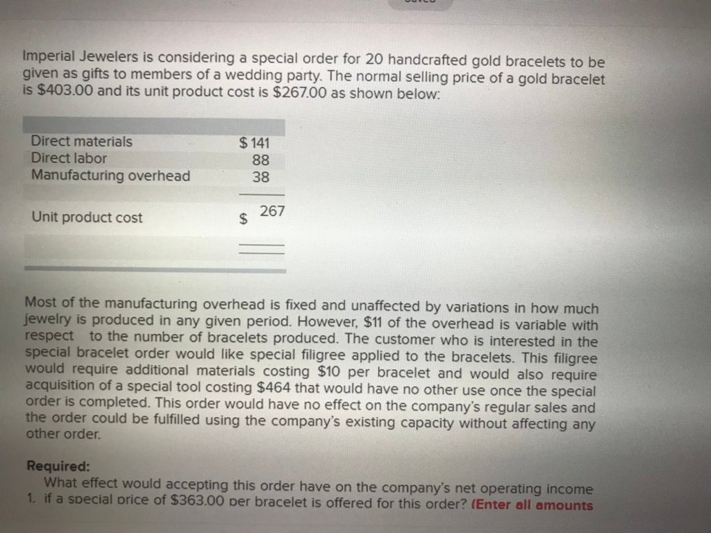 Imperial Jewelers Is Considering A Special Order For 37+ Pages Answer Doc [2.3mb] - Latest Update 
