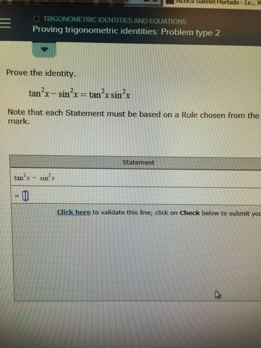 Solved Prove The Identity Tan 2x Sin 2x Tan 2x Sin 2x Chegg Com