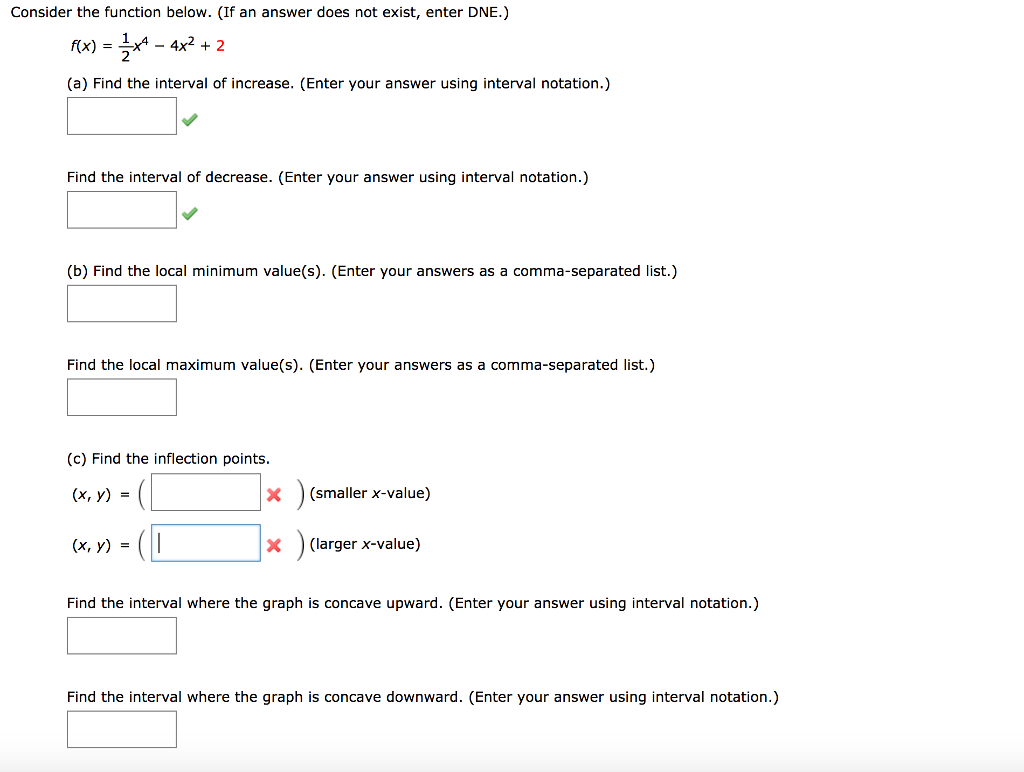 Consider The Function Below If An Answer Does Not Chegg Com