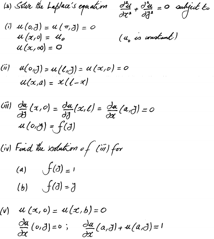 Solve The Laplace S Equation D 2 U Dx 3 D 2u Dy Chegg Com