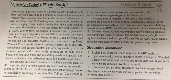 Be specific in your suggestions for reducing inventory and how to implement them image