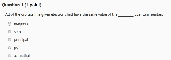 Solved: All Of The Orbitals In A Given Electron Shell Have ... Solved: All Of The Orbitals In A Given Electron Shell Have ...