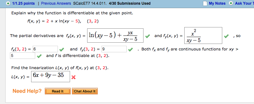 Solved Explain Why The Function Is Differentiable At The Chegg Com