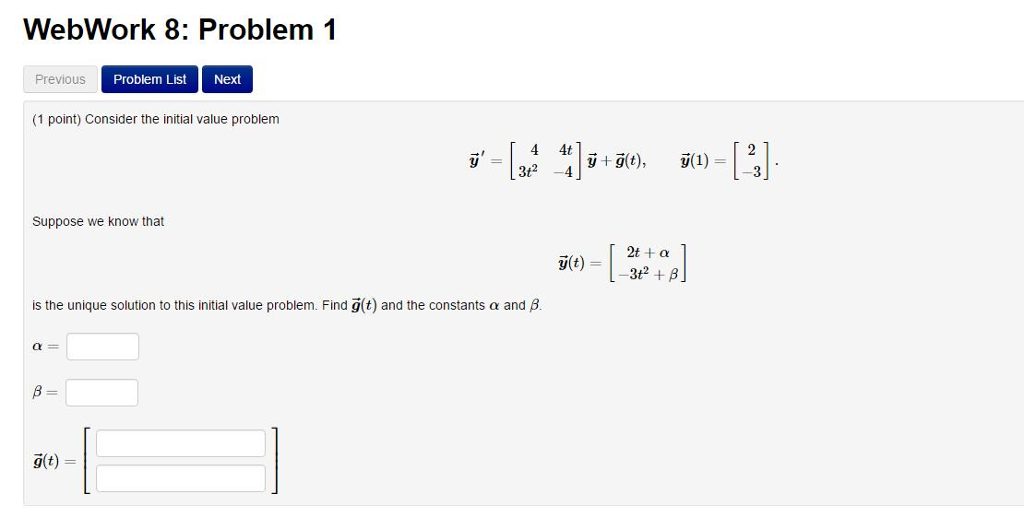 Solved Consider The Initial Value Problem Y 4 4t 3t 2 Chegg Com