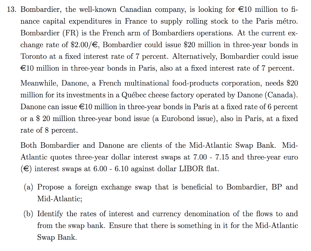 Solved 13 Bombardier The Well Known Canadian Company I - 