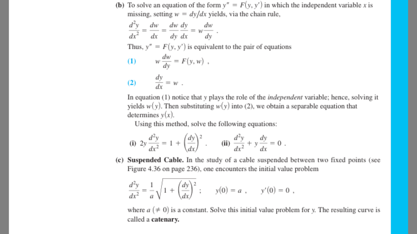 Solved To Solve An Equation Of The Form Y F Y Y In Chegg Com