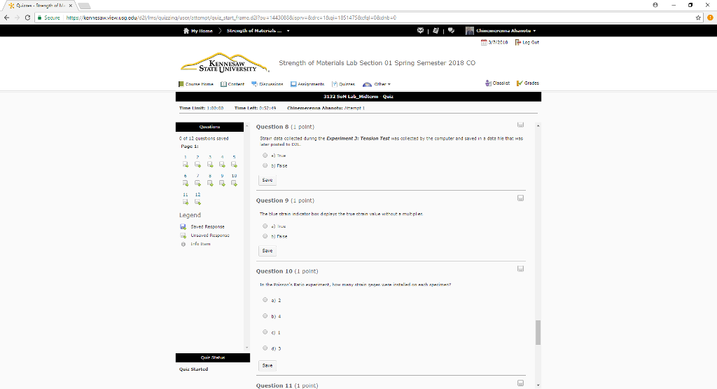 Solved Ciscoure Https Ken Esaw View Usa Edu D 1720 1