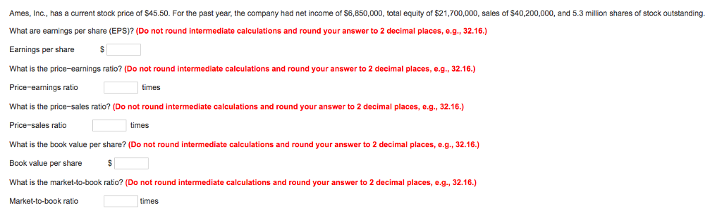 Solved Ames Inc Has A Current Stock Price Of 45 50 F