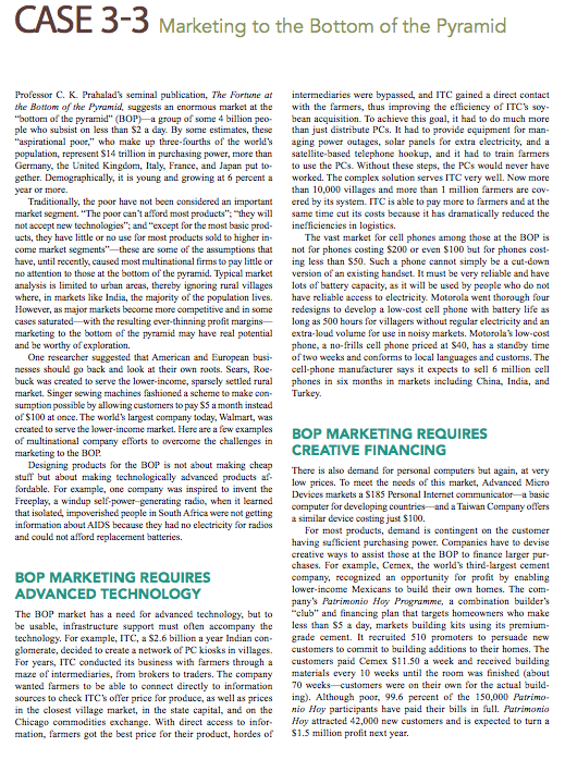 Examples of bottom of the pyramid products picture