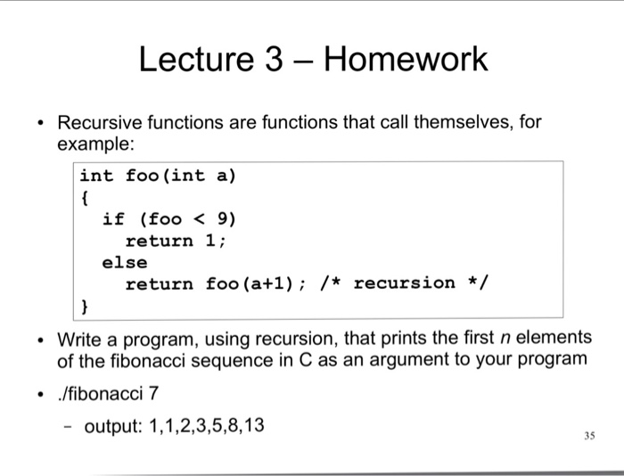 Recursion homework image