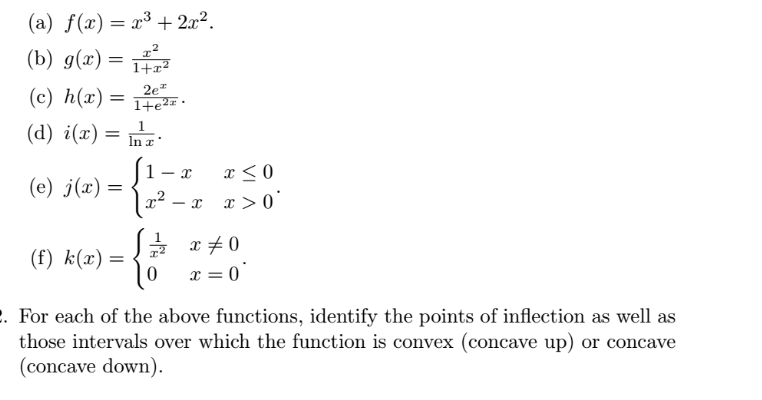 Solved A F X X 3 2x 2 B G X X 2 1 X 2 C Chegg Com