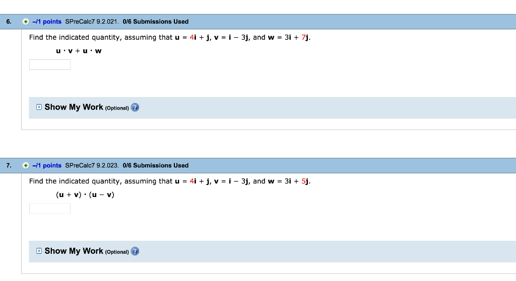 Solved Find The Indicated Quantity Assuming That U 4i Chegg Com