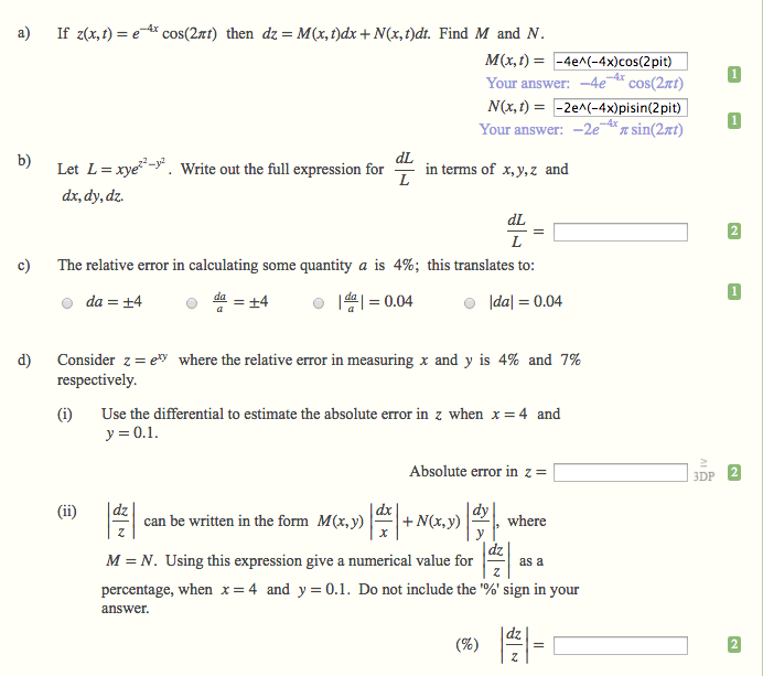 Solved If Z X T E 4x Cos 2 Pi T Then Dz M X T D Chegg Com