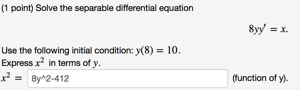 Separable differential equation calculator steps image