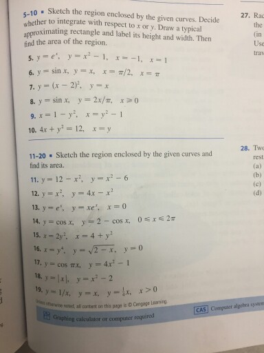 Solved Sketch The Region Enclosed By The Given Curves De