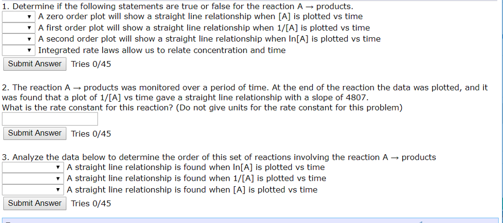 Solved 1. Determine if the following statements are true or