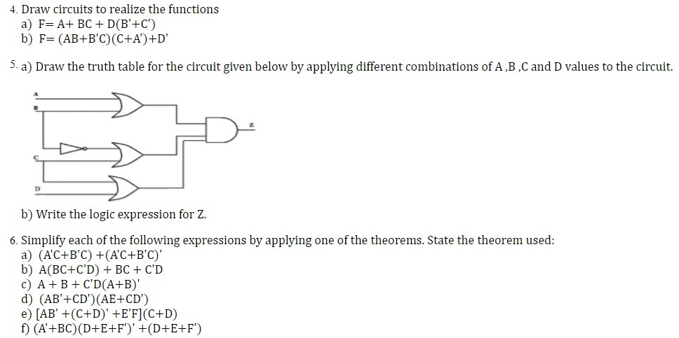 Solved Draw Circuits To Realize The Functions A F A B Chegg Com