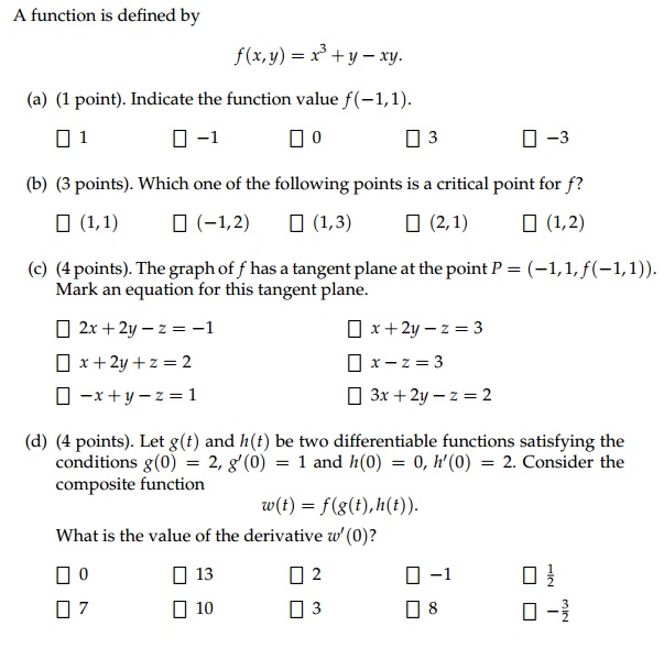 A Function Is Defined By F X Y X 3 Y Xy Chegg Com