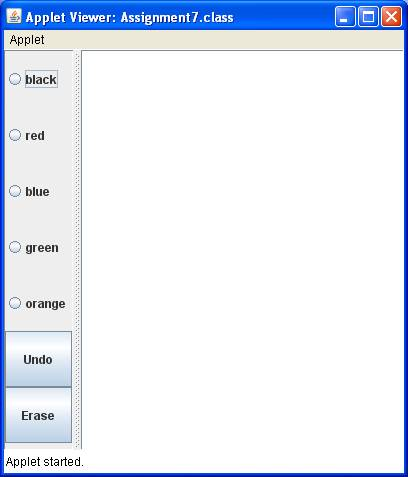 java applet viewer size