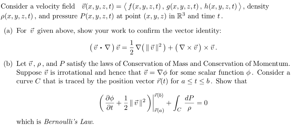 Solved Consider A Velocity Field V Z Y Z T F X Y Chegg Com