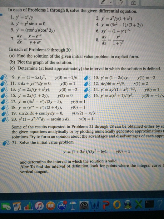 Solved Solve The Given Differential Equation Y X 2 Y Chegg Com