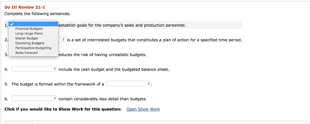 Do It Review 21 1 Plete The Following Sentences Chegg 